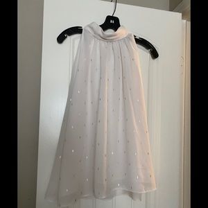 White high neck blouse